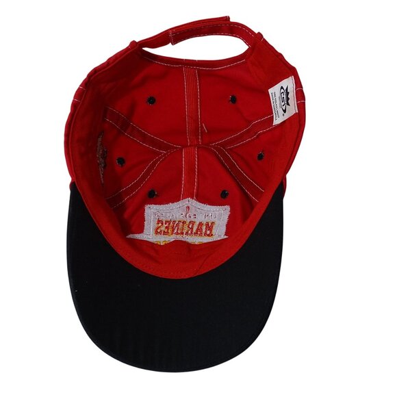 U.S. Marines Semper Fidelis Red Black Baseball Cap One Size Fits Most Logo Patch - Picture 5 of 8